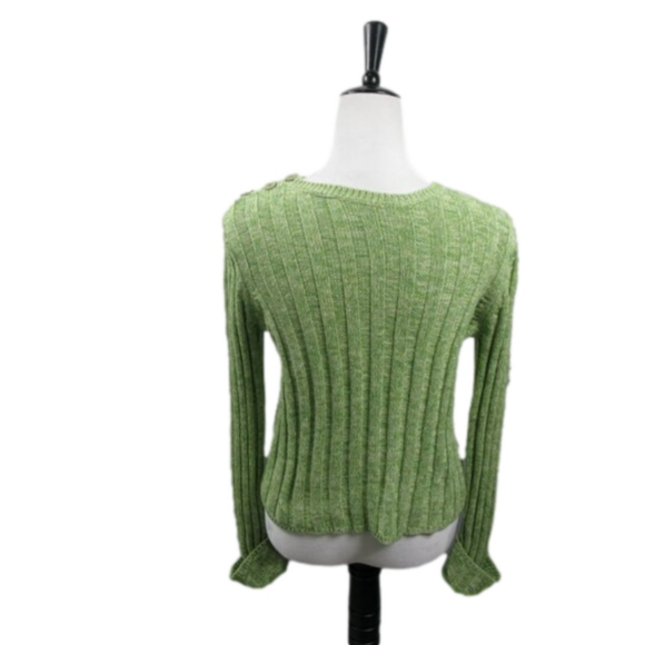 Daisy Fuentes Light Green Crew Neck Sweater Size PL - Picture 4 of 5